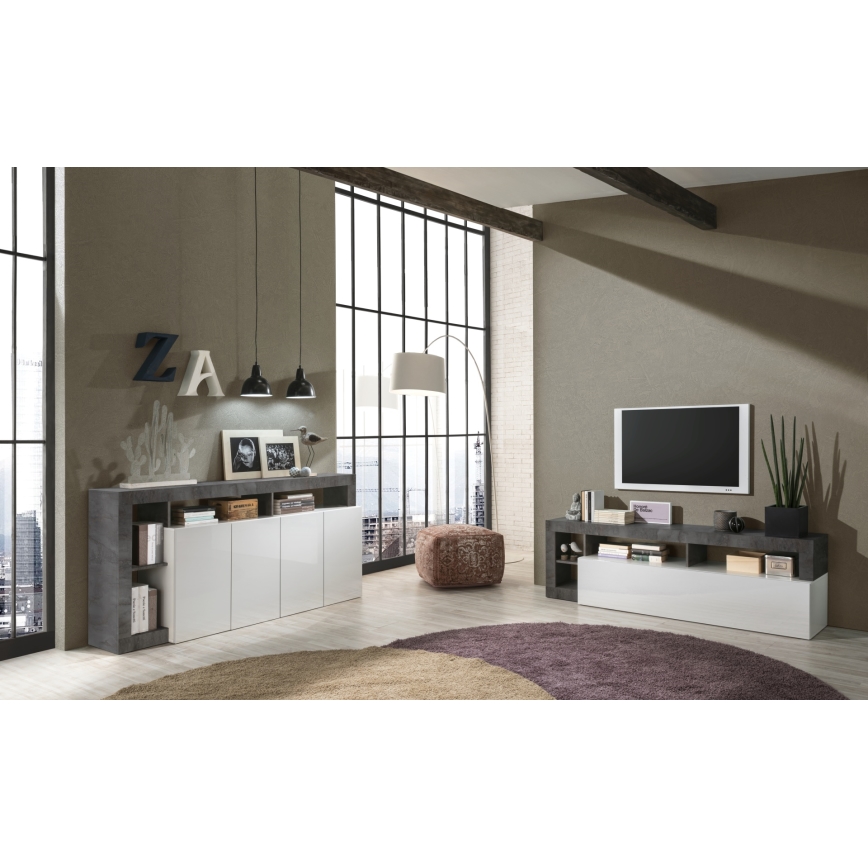 Móvel para TV LENOR branco/antracite
