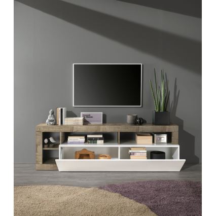Móvel para TV LENOR branco/castanho
