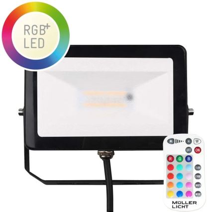 Müller-Licht - Holofote de exterior LED RGBW regulável LED/10W/230V IP65 + comando