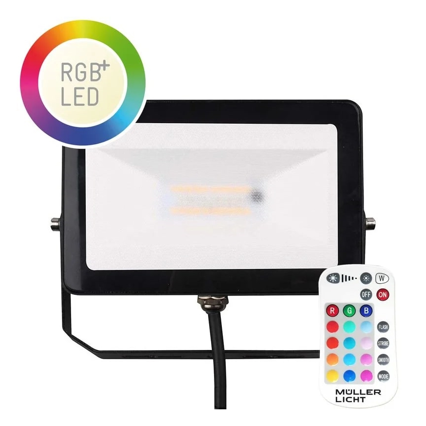 Müller-Licht - Holofote de exterior LED RGBW regulável LED/10W/230V IP65 + comando