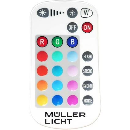 Müller-Licht - Holofote de exterior LED RGBW regulável LED/10W/230V IP65 + comando