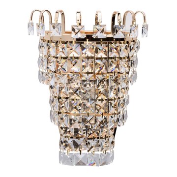 MW-LIGHT - Luz de parede de cristal ADELARD 1xE14/60W/230V ouro
