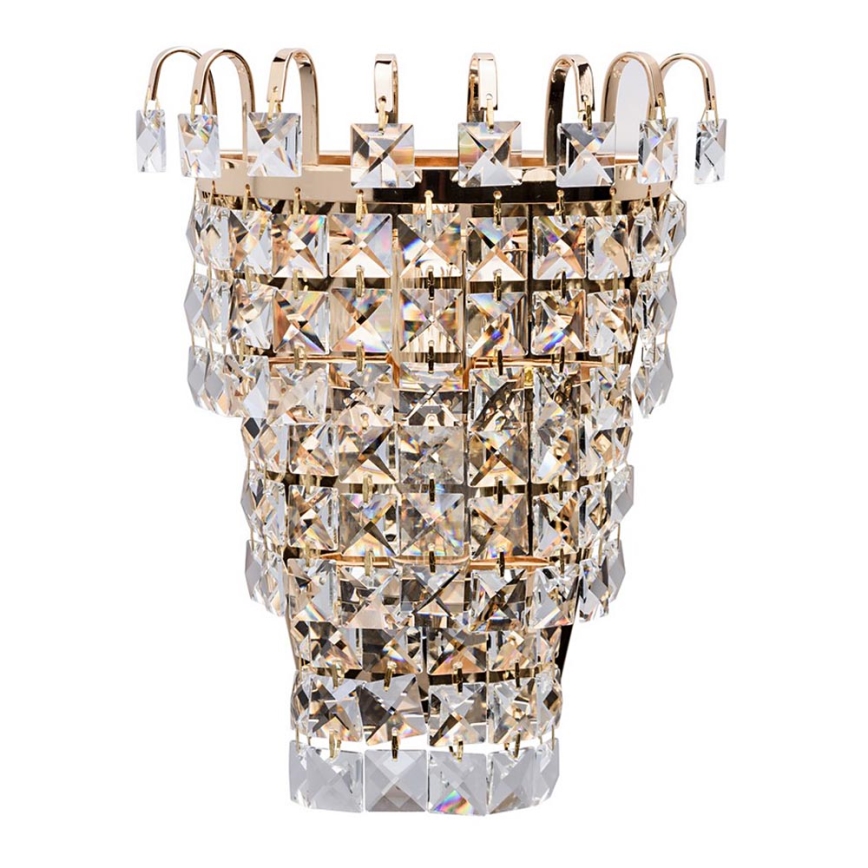 MW-LIGHT - Luz de parede de cristal ADELARD 1xE14/60W/230V ouro