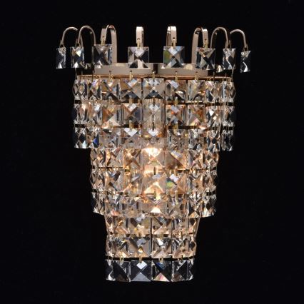 MW-LIGHT - Luz de parede de cristal ADELARD 1xE14/60W/230V ouro