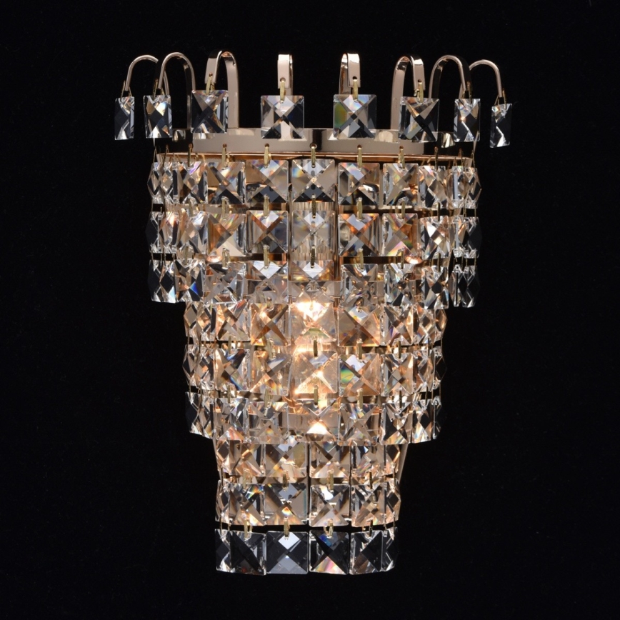 MW-LIGHT - Luz de parede de cristal ADELARD 1xE14/60W/230V ouro