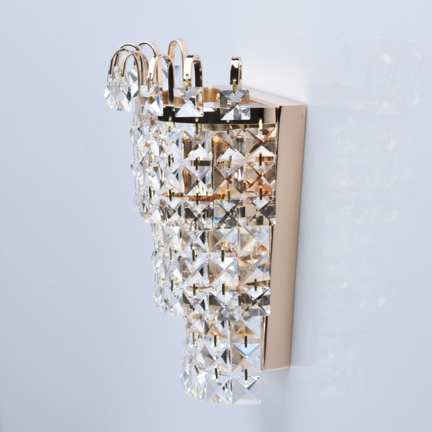 MW-LIGHT - Luz de parede de cristal ADELARD 1xE14/60W/230V ouro