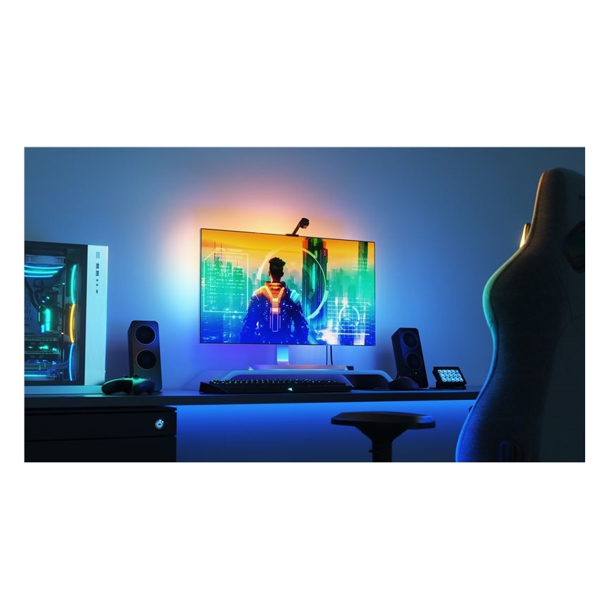 Nanoleaf - Conjunto para espelhamento de ecrã 4D + Lightstrips basic conjunto 5,2m 85''