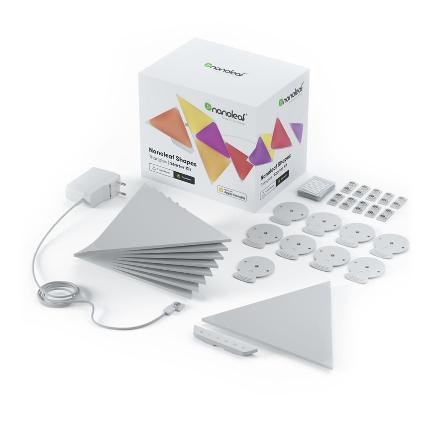 Nanoleaf - CONJUNTO 9x Painel LED RGB com regulação TRIÂNGULOS LED/1,5W Wi-Fi