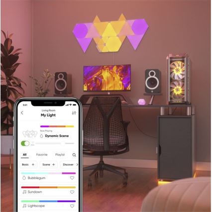 Nanoleaf - CONJUNTO 9x Painel LED RGB com regulação TRIÂNGULOS LED/1,5W Wi-Fi