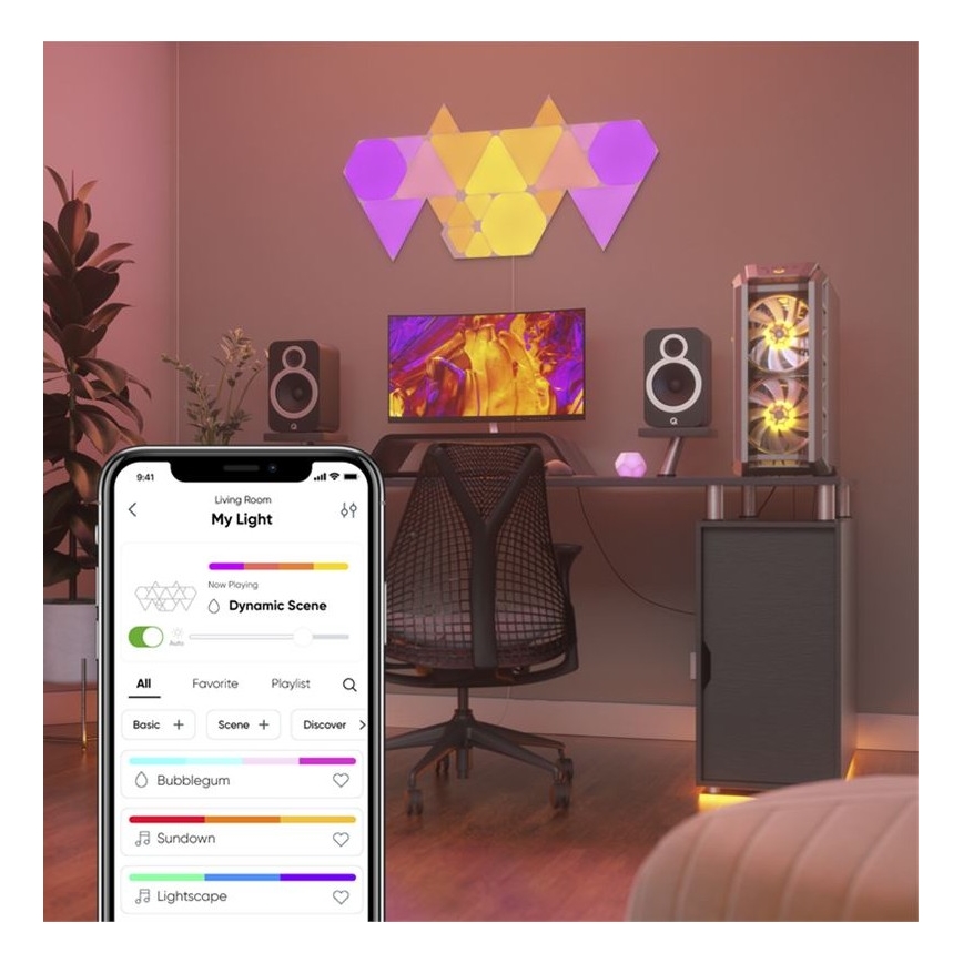 Nanoleaf - CONJUNTO 9x Painel LED RGB com regulação TRIÂNGULOS LED/1,5W Wi-Fi