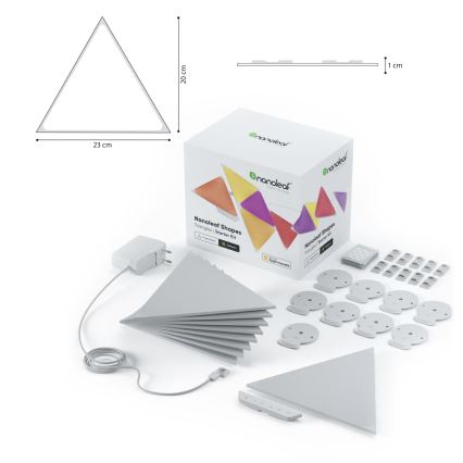 Nanoleaf - CONJUNTO 9x Painel LED RGB com regulação TRIÂNGULOS LED/1,5W Wi-Fi