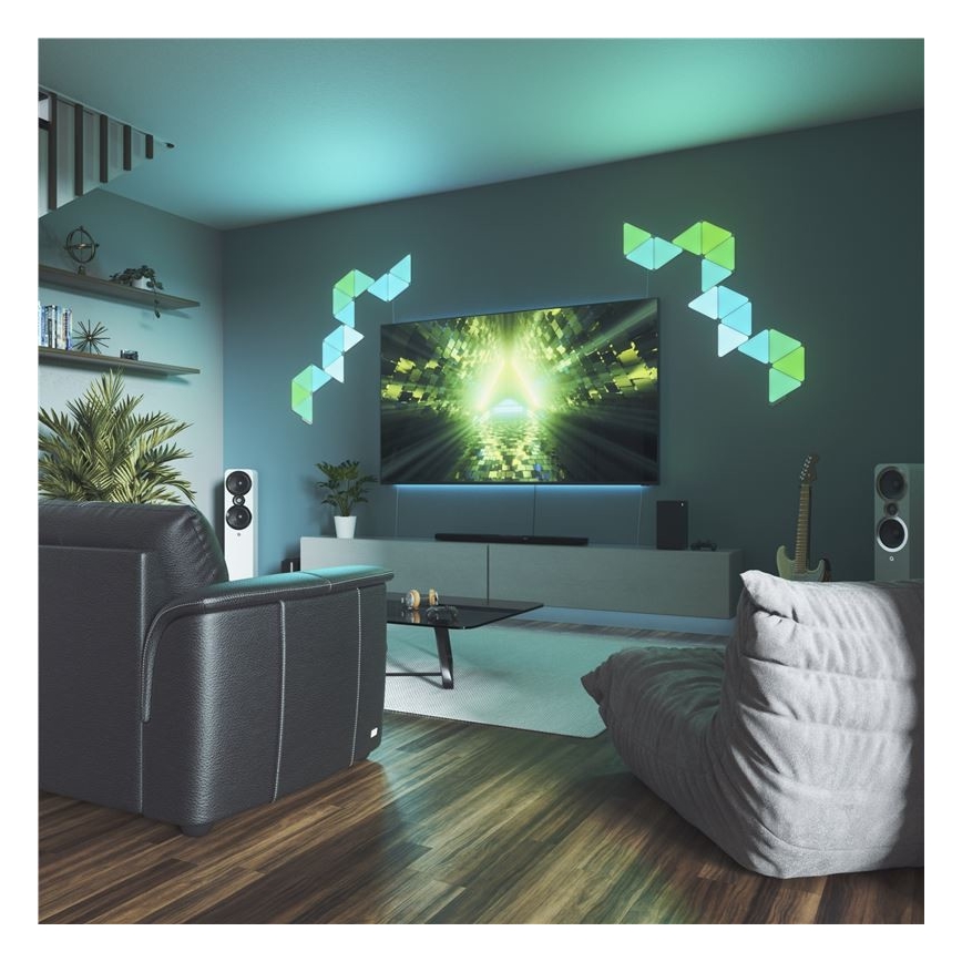 Nanoleaf - CONJUNTO 15x LED RGB Painel de escurecimento TRIÂNGULOS LED/1,5/230V Wi-Fi
