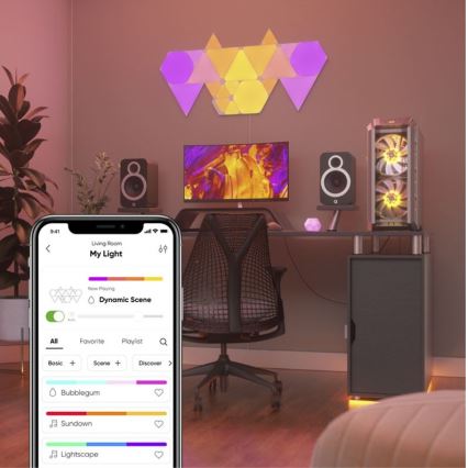 Nanoleaf - CONJUNTO 15x LED RGB Painel de escurecimento TRIÂNGULOS LED/1,5/230V Wi-Fi
