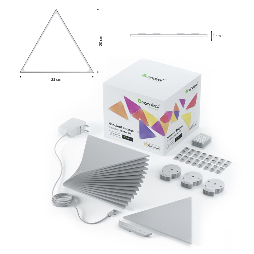 Nanoleaf - CONJUNTO 15x LED RGB Painel de escurecimento TRIÂNGULOS LED/1,5/230V Wi-Fi