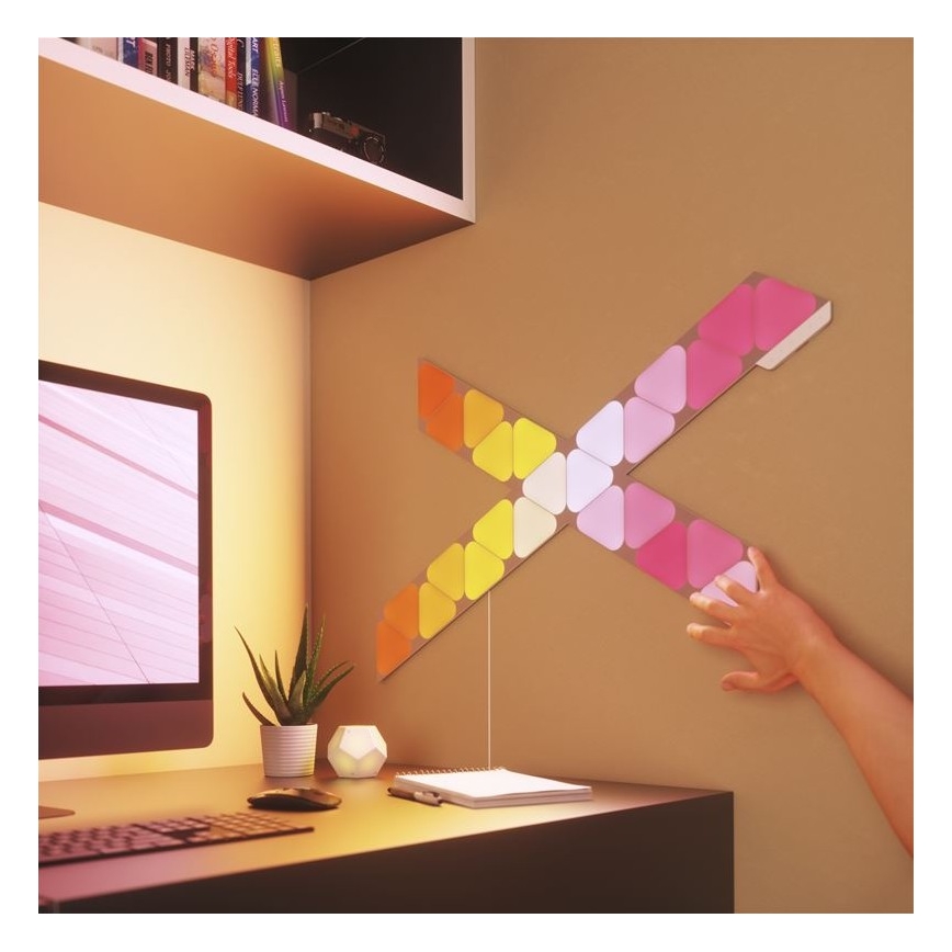 Nanoleaf NL48-1001TW-10PK - CONJUNTO 10x Painel regulável LED RGB TRIANGLES LED/0,5W/230V Wi-Fi