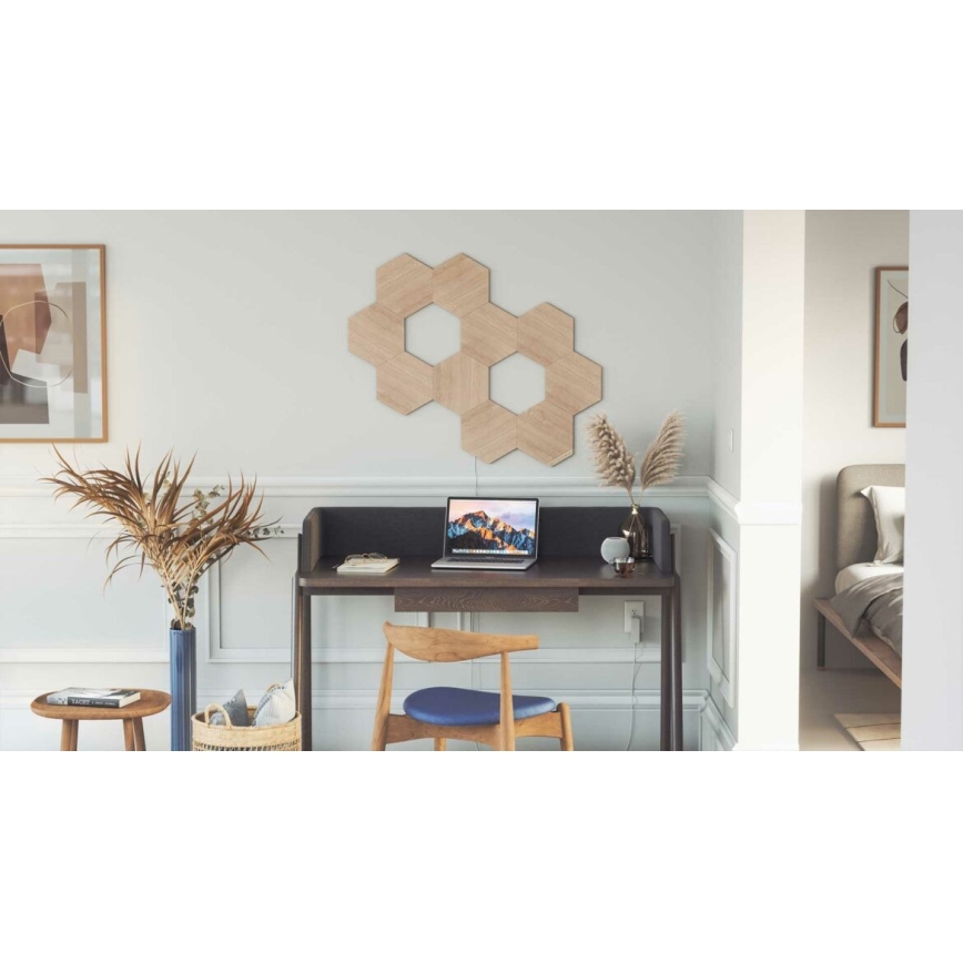 Nanoleaf - CONJUNTO 3x Painel LED com regulação HEXAGONS LED/2W/230V Wi-Fi
