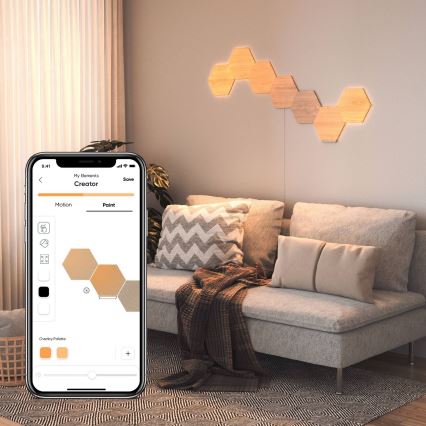 Nanoleaf - CONJUNTO 3x Painel LED com regulação HEXAGONS LED/2W/230V Wi-Fi