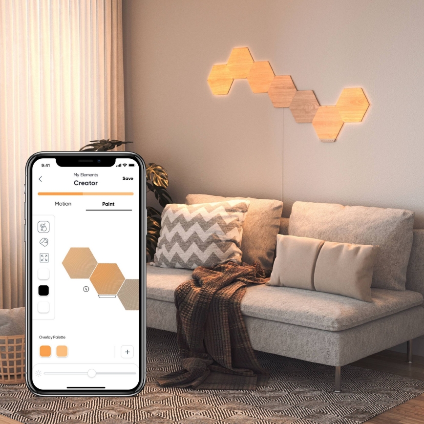 Nanoleaf - CONJUNTO 3x Painel LED com regulação HEXAGONS LED/2W/230V Wi-Fi