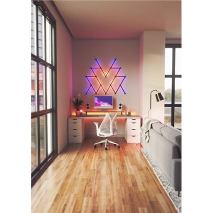 Nanoleaf - Conjunto de coberturas LINES 9 unid. preto mate