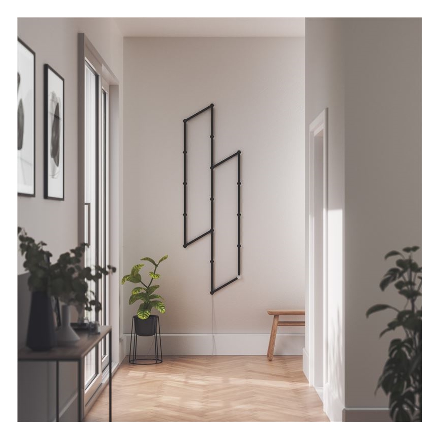 Nanoleaf - Conjunto de coberturas LINES 9 unid. preto mate