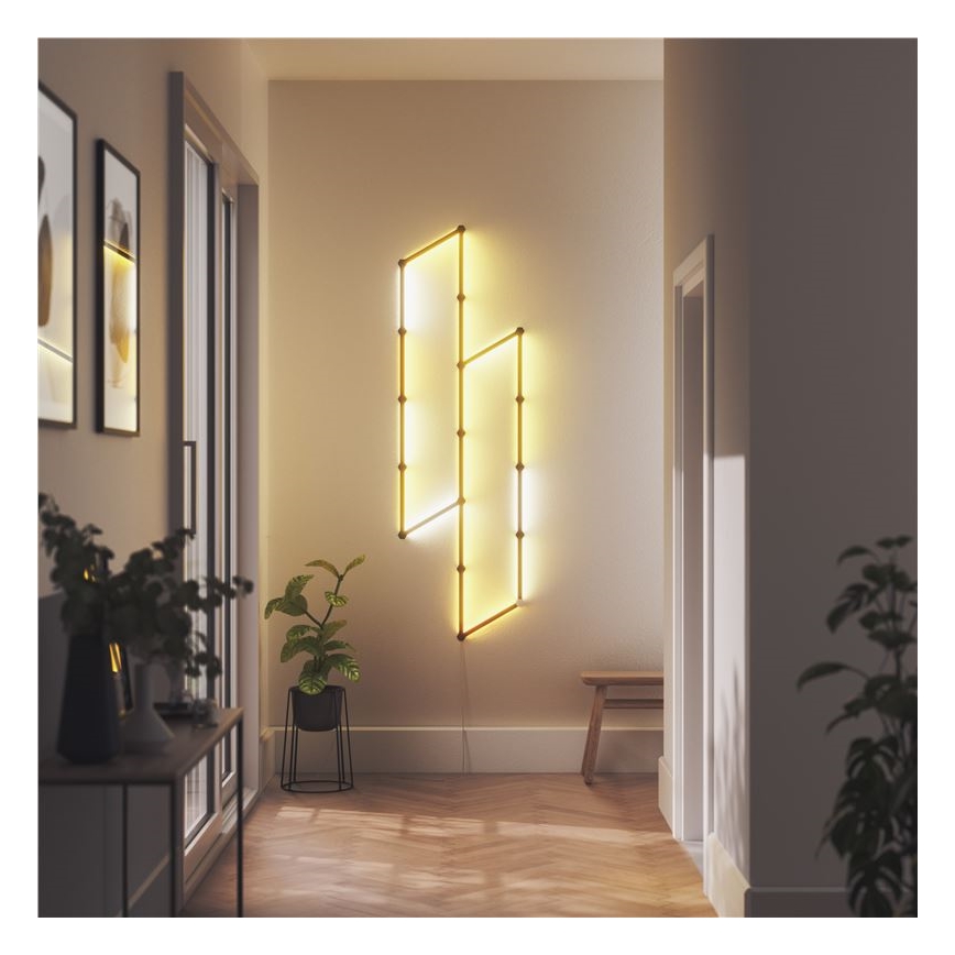 Nanoleaf - Conjunto de coberturas LINES 9 unid. preto mate
