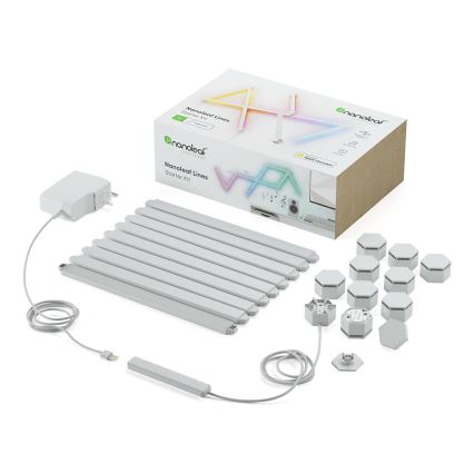 Nanoleaf - CONJUNTO 9x Painéis LED RGBW Regulação carril LINES LED/2W/230V 1200-6000K Wi-Fi