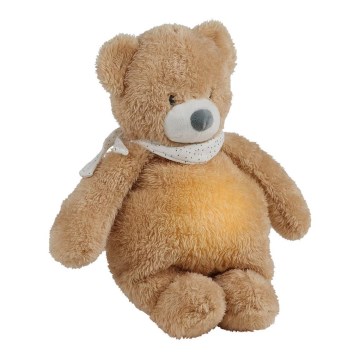 Nattou - Amigo aconchegante com melodia e iluminação SLEEPY BEAR 4em1 castanho