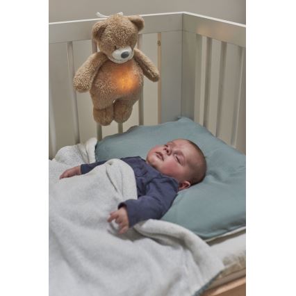 Nattou - Amigo aconchegante com melodia e iluminação SLEEPY BEAR 4em1 castanho