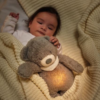 Nattou - Amigo aconchegante com melodia e iluminação SLEEPY BUNNY 4em1 castanho