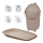 Nattou - Caixote do lixo para fraldas e tapete para mudar as fraldas SOFTY 50x70 cm castanho