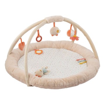 Nattou - Cobertor infantil para brincar com um arco MILA, ZOE & LANA bege