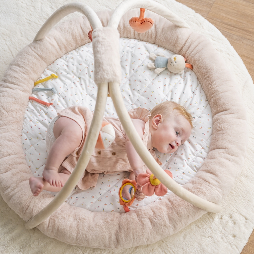 Nattou - Cobertor infantil para brincar com um arco MILA, ZOE & LANA bege
