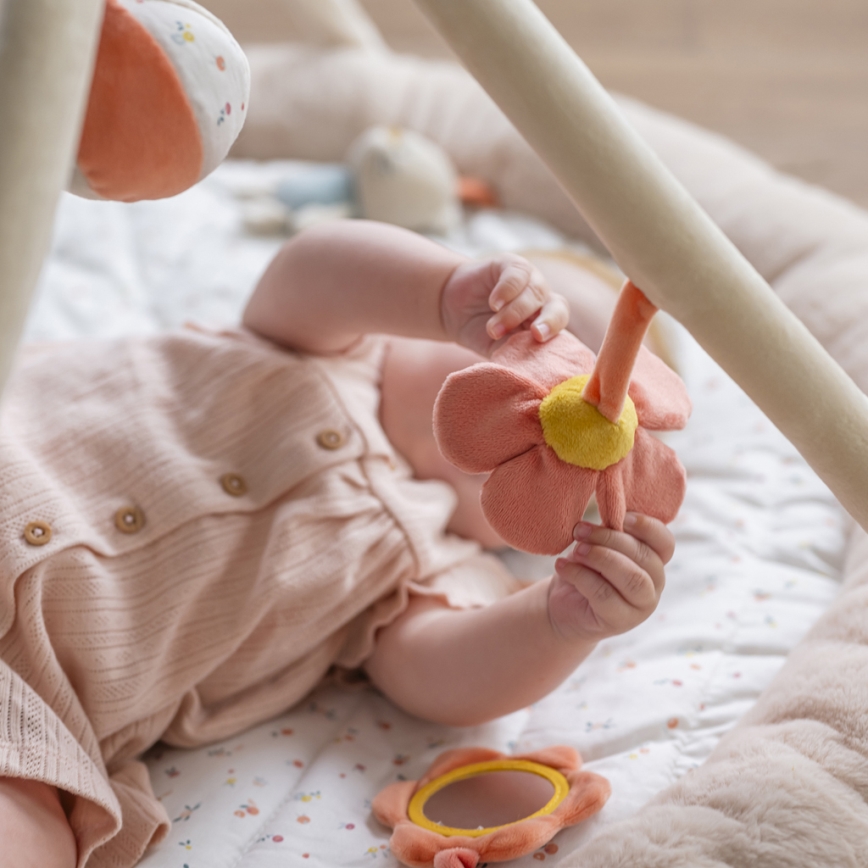 Nattou - Cobertor infantil para brincar com um arco MILA, ZOE & LANA bege