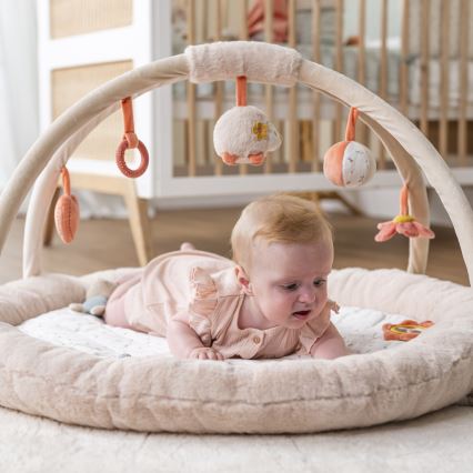 Nattou - Cobertor infantil para brincar com um arco MILA, ZOE & LANA bege