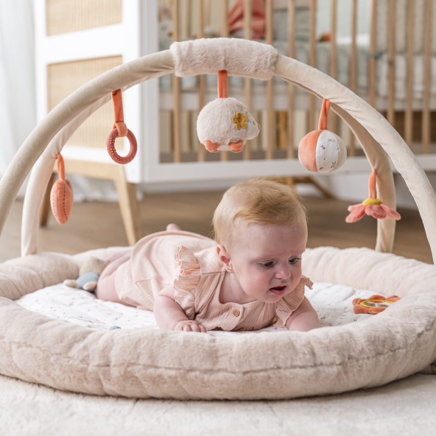 Nattou - Cobertor infantil para brincar com um arco MILA, ZOE & LANA bege
