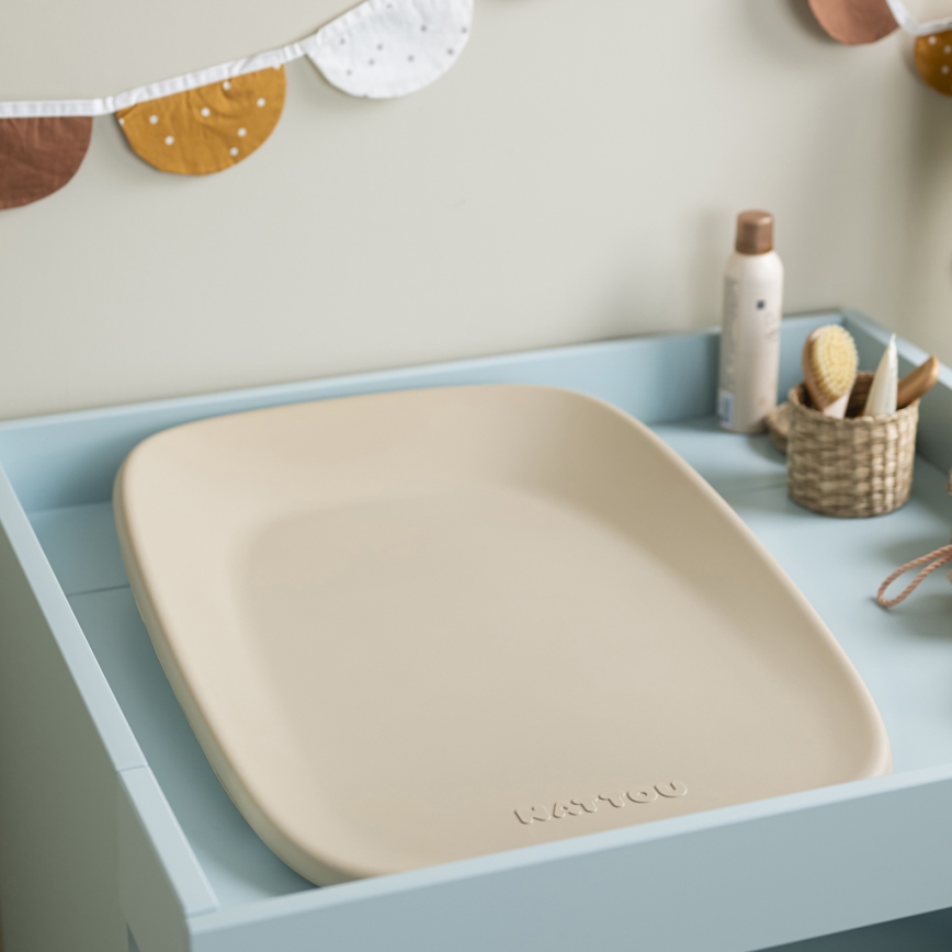 Nattou - Tapete para trocar de roupa SOFTY 50x70 cm bege