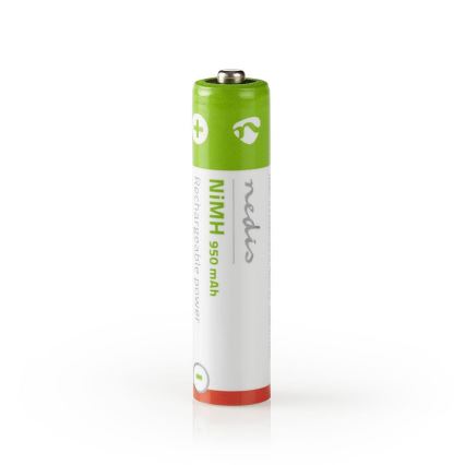 4 pcs Pilhas recarregáveis AAA Ni-MH/1.2V/950mAh