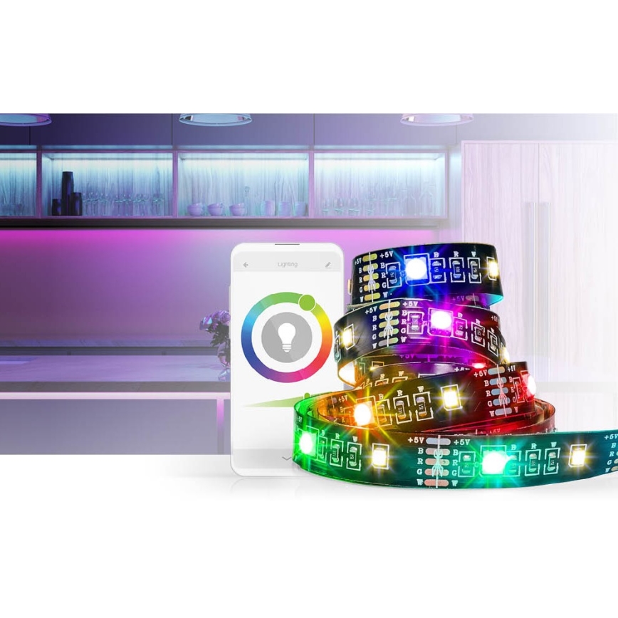 Tira LED RGB com regulação SmartLife 2,4m LED/4W/5V