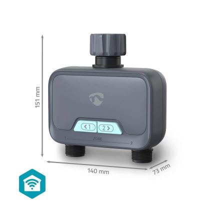 Regulador do fluxo da água 4xAA Wi-Fi Tuya IP54