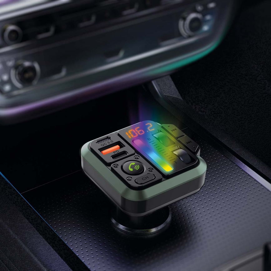 Transmissor FM para automóveis com função mãos-livres