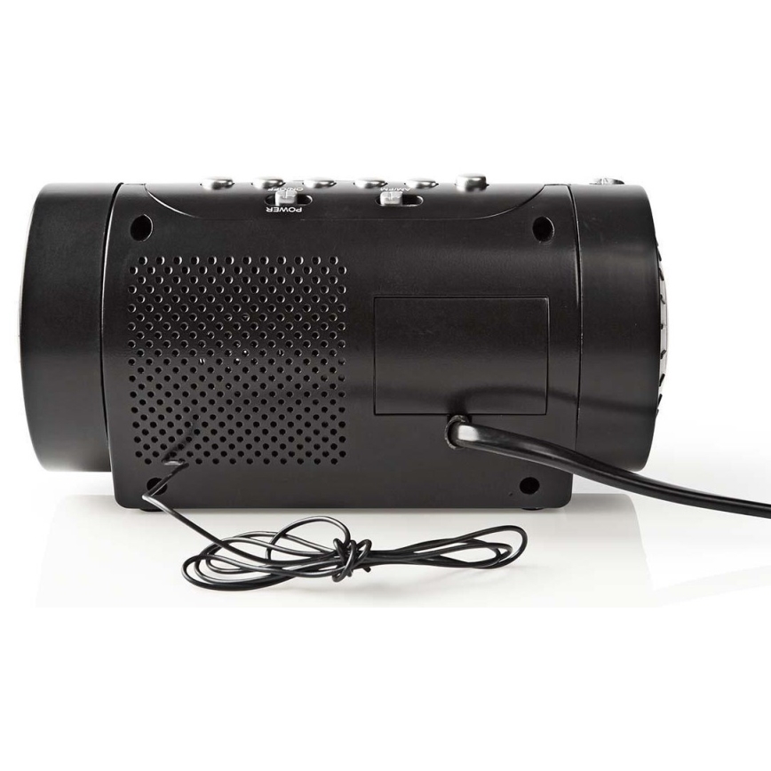 Rádio-despertador com visor LED e projetor 230V