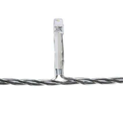 Cortina exterior de Natal LED 180xLED/7 funções 10,9m IP44 branco frio