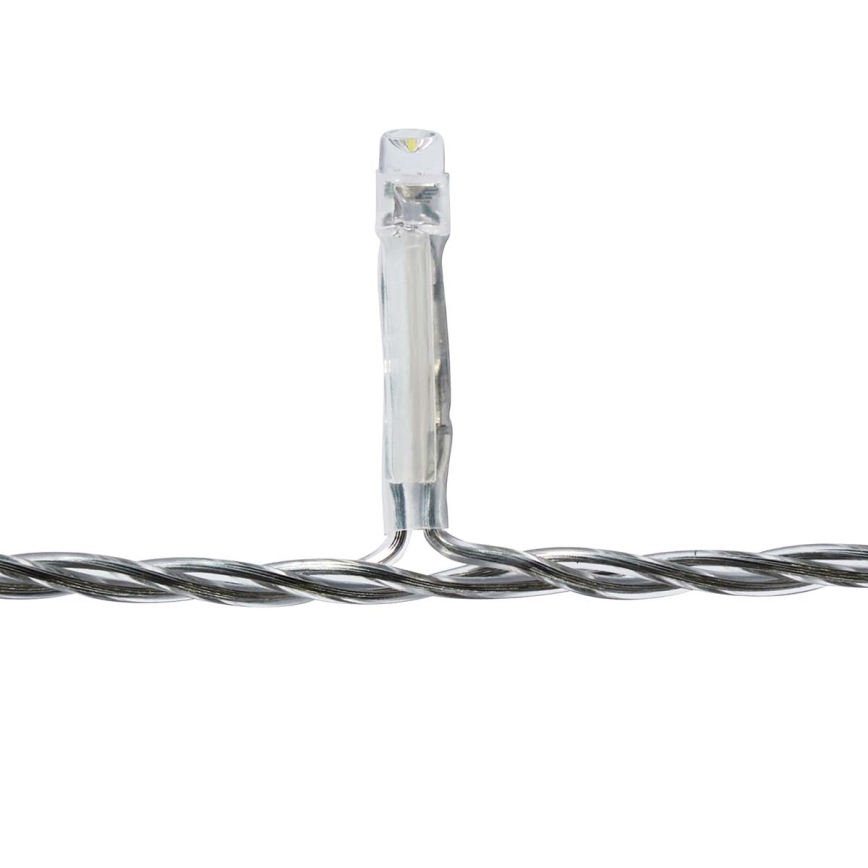 Cortina exterior de Natal LED 360xLED/7 funções 14m IP44 branco frio