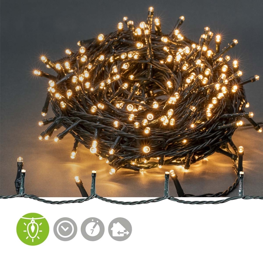 Corrente exterior de Natal LED 720xLED/7 funções 57m IP44 branco quente