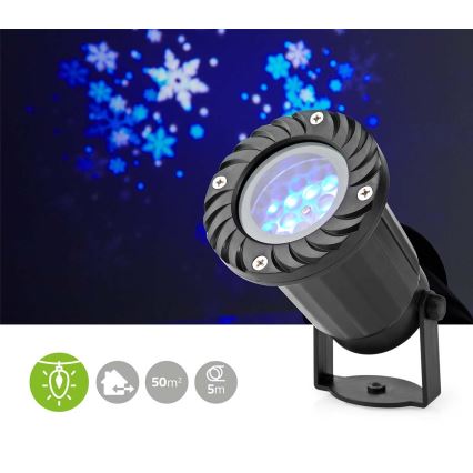 Projetor exterior de Natal com floco de neve LED 5W/230V IP44