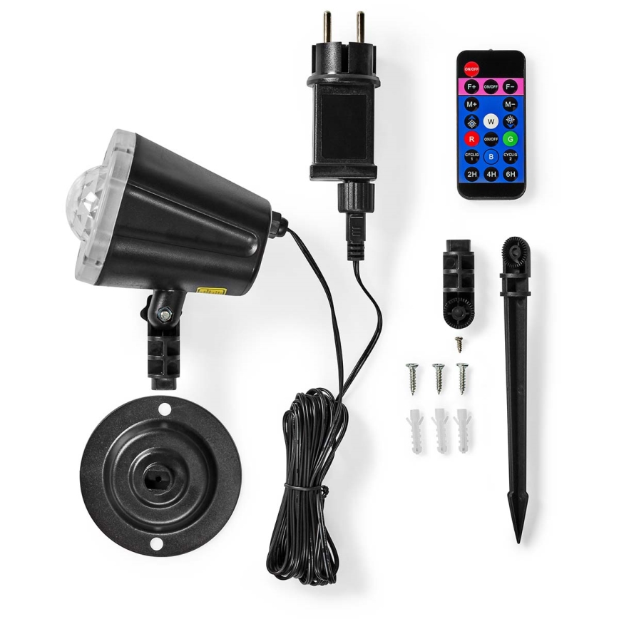 Projetor laser LED 6W/230V IP65 + controlo remoto