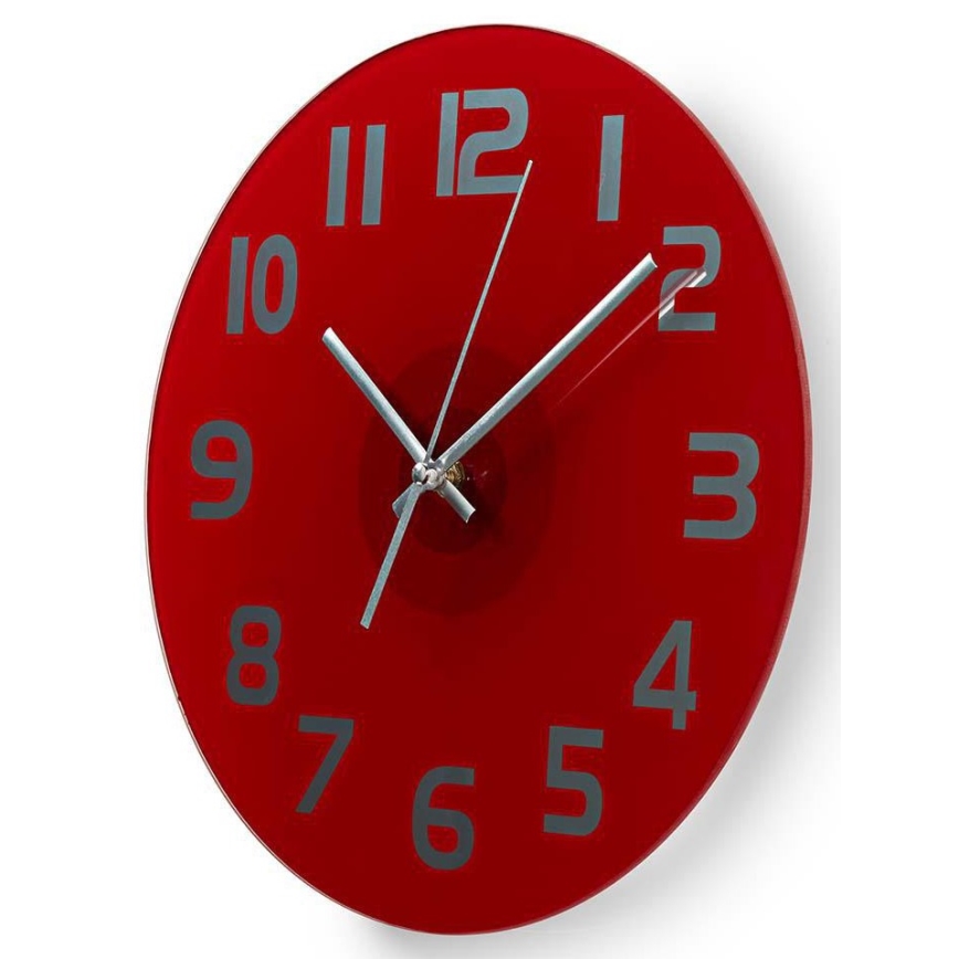 Relógio de parede 1xAA vermelho