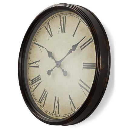 Relógio de parede 1xAA d. 50 cm bege/preto