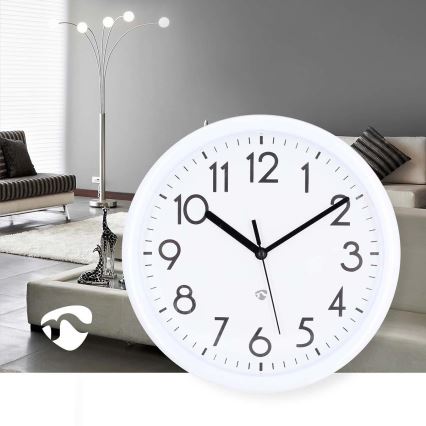 Relógio de parede diâmetro 22 cm 1xAA branco
