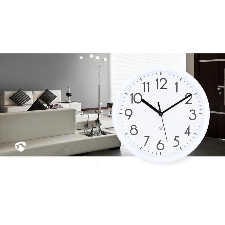 Relógio de parede diâmetro 22 cm 1xAA branco